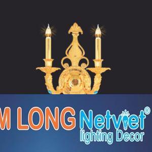 Đèn tường nến đồng phong cách cổ điển H600*W350*D250