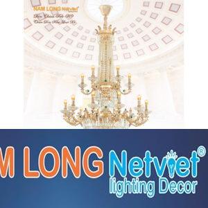 Đèn chùm pha lê tháp nến Ø1530*H2250+700 - E14*71 Lamp 135Kg