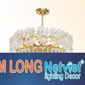 Đèn chùm pha lê Ø600*H270+400 - E14*10 Lamp 12Kg