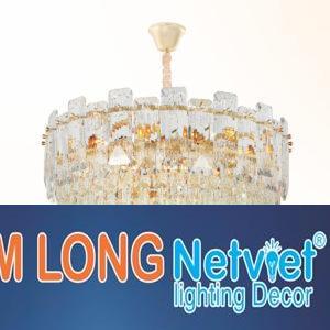 Đèn chùm pha lê Ø600*H270+500 - E14*11 Lamp W18Kg