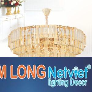 Đèn chùm pha lê Ø800*H400+500 - E14*21 Lamp W23Kg