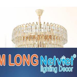 Đèn chùm pha lê Ø600*H370+500 - E14*13 Lamp W15Kg