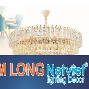 Đèn chùm pha lê Ø800*H450+500 - E14*21 Lamp W23Kg