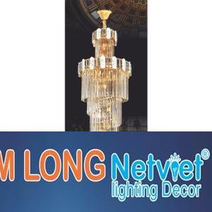 Đèn thông tầng pha lê Ø600*H2000+600 - E14 x 33 lamp W33Kg