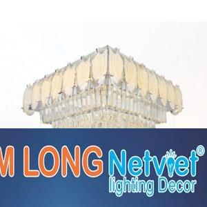 Đèn mâm vuông pha lê NC 822 3 màu ánh sáng