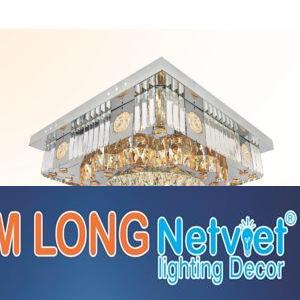 Đèn mâm vuông pha lê NC 818 3 màu ánh sáng