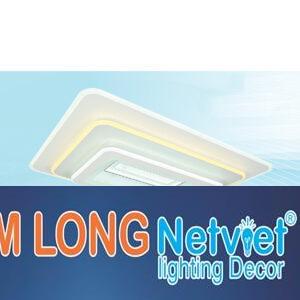 Đèn mâm ốp trần vuông mica Ø800-600*H110 Led 200W 3 màu ánh sáng