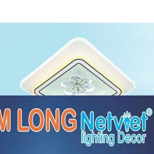 Đèn mâm ốp trần vuông mica Ø500*H80 Led 160W 3 màu ánh sáng