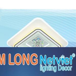 Đèn mâm ốp trần vuông mica Ø470*H80 Led 160W 3 màu ánh sáng