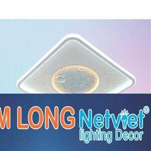 Đèn mâm ốp trần vuông mica Ø500*H50 Led 160W 3 màu ánh sáng