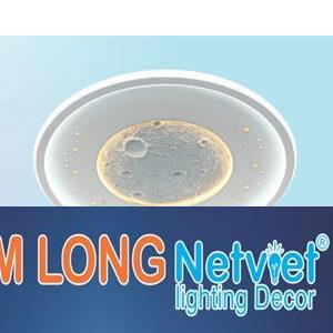 Đèn mâm ốp trần tròn mica Ø500*H50 Led 160W 3 màu ánh sáng