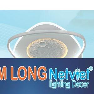 Đèn mâm ốp trần mica Ø500*H50 Led 160W 3 màu ánh sáng