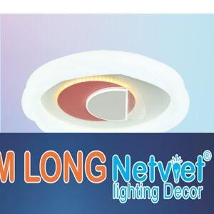 Đèn mâm tròn mica Ø500 x H100 Led 120W 3 màu ánh sáng