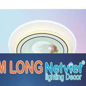 Đèn mâm tròn mica Ø500 x H80 Led 140W 3 màu ánh sáng