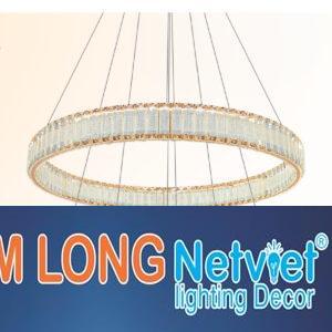 Đèn thả trần pha lê Ø800-600*H1500 - LED 160W 3 CĐ
