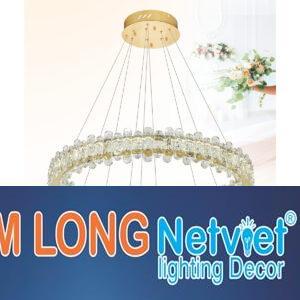 Đèn thả trần pha lê Ø800-600*H1500 - LED 180W 3 CĐ