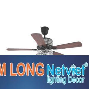 Quạt trần 5 cánh gỗ Nam Long NetViet NQ 2824 E27*3 lamp