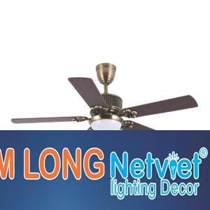 Quạt trần 5 cánh gỗ Nam Long NetViet NQ 2823 Led 36W