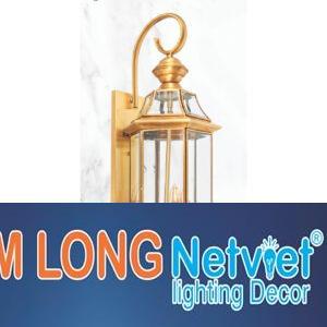 Đèn vách đồng chao kính H650 *W210*D230, E14 x 3 lamp