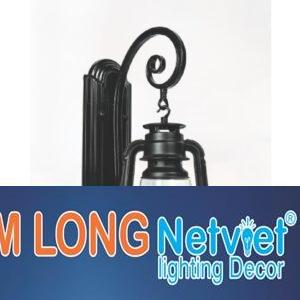 Đèn vách sân vườn NVT 176 E27*1 lamp vỏ đen