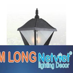 Đèn trụ cổng vuông E27, Ø200 x H400