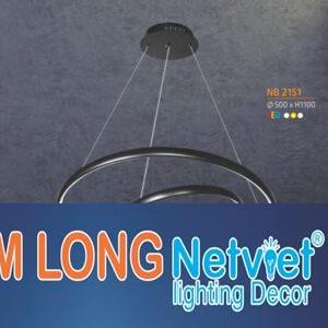 Đèn thả trần trang trí Ø500*H1100 - Led 3 màu