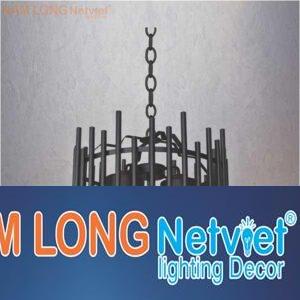 Đèn treo quán kiểu sang trọng Ø400*H400+600, E27*4 Lamp