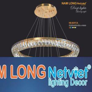 Đèn thả trang trí Ø800*600*400*H1800 - led 3 màu ánh sáng
