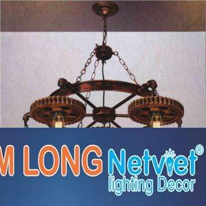 Đèn thả kiểu coffee Ø800*H500+400, E27*7 lamp