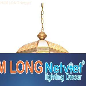 Đèn thả đồng cao cấp Ø550*H400+400, E27*1 lamp, E14*6 lamp
