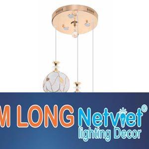 Đèn thả bàn ăn Ø300*H900, LED 12W*3