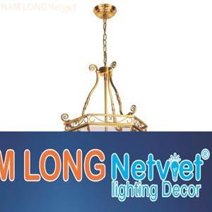 Đèn thả đồng cao cấp Ø400*H700+500, E14*3 lamp