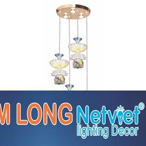 Đèn thả bàn ăn Ø300*H800, LED 12W*4 lamp, ánh sáng vàng