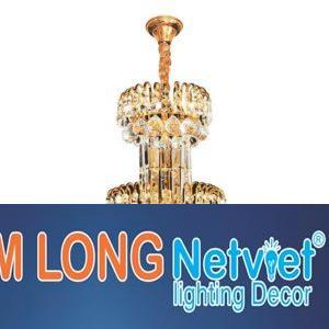 Đèn chùm pha lê cao cấp Ø600*H500+400, E14*8 lamp, 145 crystals