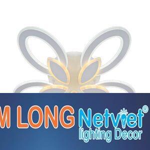 Đèn mâm ốp trần mica Ø600*H100, Led 3 màu ánh sáng