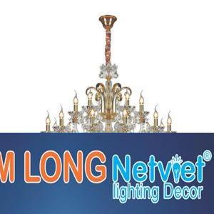 Đèn chùm nến Ø1100*H1000+500, E14*18 lamp, 36 large crystals K9, 81 small crystals K9