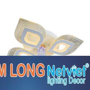 Đèn mâm ốp trần mica Ø550*H190, Led 3 màu ánh sáng
