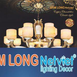 Đèn chùm đồng phong cách cổ điển Ø1000*H550+600 - E27*15 Lamp