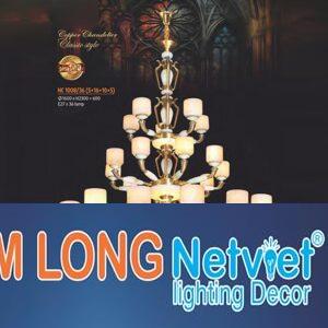 Đèn chùm đồng phong cách cổ điển Ø1600*H2300+600 - E27*36 Lamp