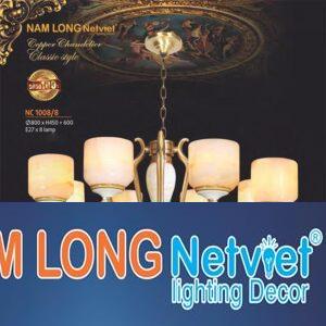Đèn chùm đồng phong cách cổ điển Ø800*H450+600 - E27*8 Lamp