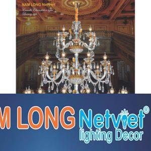 Đèn chùm nến phong cách trang trọng Ø1350*H1600+600, E14*30 lamp