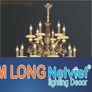 Đèn chùm nến kiểu cổ điển Ø950*H900+500, E14*18+E27*3 Lamp