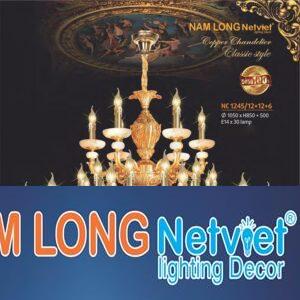 Đèn chùm nến đồng phong cách cổ điển Ø1050*H850+500 - E14*30 Lamp
