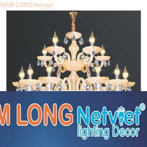 Đèn chùm nến kiểu sang trọng Ø930*H900+500, E14*18 Lamp, 25 Hạt lớn, 76 Hạt nhỏ