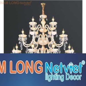 Đèn chùm nến kiểu sang trọng Ø1150*H1200+600, E14*24 Lamp, 51 Hạt lớn, 96 Hạt nhỏ