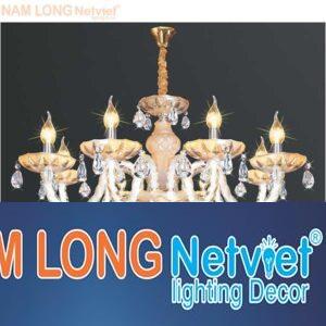 Đèn chùm nến kiểu sang trọng Ø700*H550+500, E14*8 Lamp, 14 Hạt lớn, 36 Hạt nhỏ