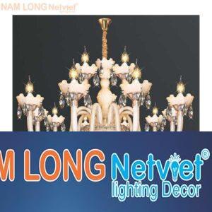 Đèn chùm nến kiểu sang trọng Ø950*H800+600, E14*15 Lamp, 15 Hạt lớn, 64 Hạt nhỏ