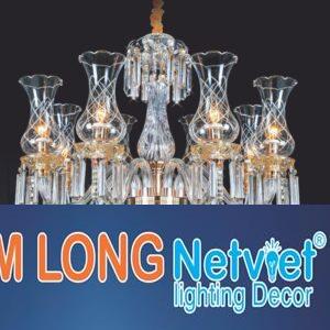 Đèn chùm nến phong cách trang trọng Ø650*H600+600, E14*8 lamp