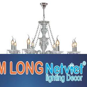 Đèn chùm nến Ø800*H700+600, E14*8 lamp, 23 large crystals K9, 36 small crystals K9 NC 2045/8