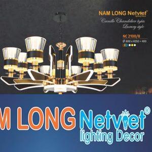 Đèn chùm nến cao cấp Ø800*H350+400 - LED 3 CĐ